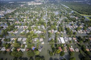 2017年8月31日在东南德克萨斯州东南部的热带风暴Harvey广泛洪水。
